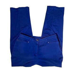 Tanjay Petites Royal Blue Straight Leg Stretch Pant 12P Back Elastic Waist
Retro